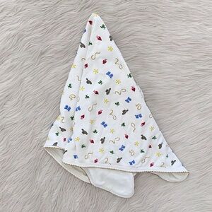 Kissy Kissy Printed Blanket Western Cowboy White Blue Red Pima Cotton Baby Boy